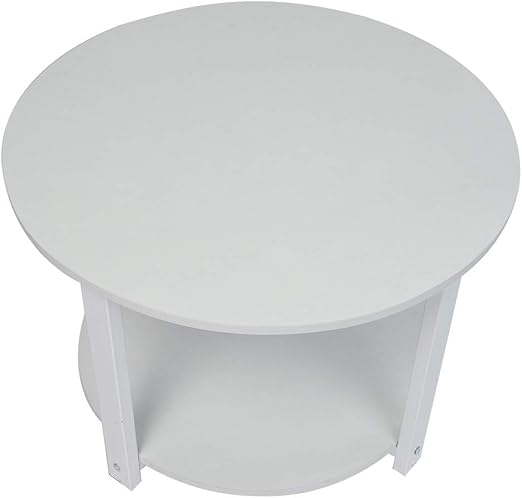 Amazon Com Miaoc 2 Tier Chair Side End Table Modern Round