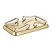 mDesign Guest Towel Holder Tray for Bathroom Vanity Countertop - Soft Brass