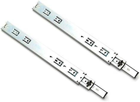 Merriway® BH00336 (2 Pcs) Double Extension Metal Ball Bearing Drawer Slides Runners 300mm (12 inch) Zinc Plated - Pack of 2 Pieces