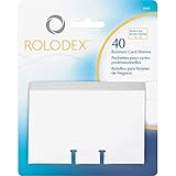 Rolodex 67691 Business Card Refill Sleeves, F/ 67197/67208, 40/PK, Clear