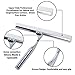 Ponsey Shower Window Squeegee, Stainless Steel Squeegee for Shower Doors Bathroom Kitchen Car Mirror Glass Cleaning Brush Wiper Scraper with Suction Hook