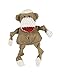 HuggleHounds Knottie Plush Dog Toy - Dog Stuffed Animal Toy, Squeaky Puppy Toys, for Small, Medium & Large Dogs, Durable Plush to Keep Them Busy - Stuey Sock Monkey, Large