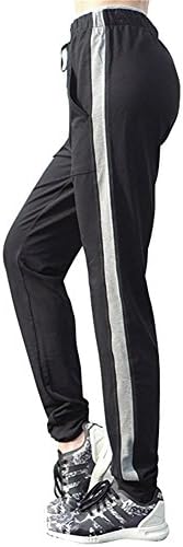 Womens Stretch Elastic Waist Pants Drawstring Loose Casual Sports Slacks,Large,Black