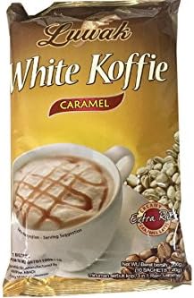 Whiite Koffie 3 in 1 Instant Coffee (Caramel / 10-ct) -7oz (Pack of 6)