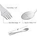 Reusable Utensils Set with Case,8 Piece Portable Stainless Steel Travel Cutlery for Lunch Box,Flatware Tableware Silverware Kit Knife Fork Spoon Chopsticks Straw & Brush for Home Outdoors (Spork)