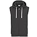 AWDis Just Hoods Mens Sleeveless Hoodie Jacket (XL) (Jet Black)