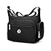 Fabuxry Crossbody Handbag for Women Organize Pack Shoulder Bag Messenger Purses (Black)