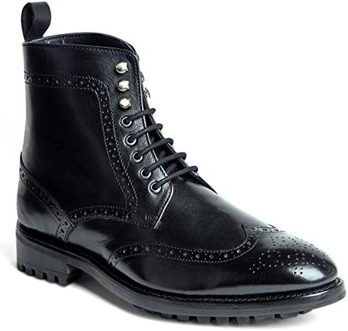 Anthony Veer Men's Ranveer Cap-toe Rugged Lace-up Leather Boot Goodyear Welted