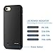 iPhone 8 /7 Battery Case(4.7'') Support Lightning Headphone,K-RSEN 3000mAH Ultra Slim External Protective Portable For iPhone 7 /8 (4.7in) Extended Charging Battery Caser [With Audio]--Black