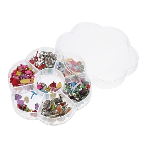 Generic Colorful Mixed Metal Mini Brads DIY Craft Fasteners for Handmade Projects Safe Easy to Use for Creative Crafts
