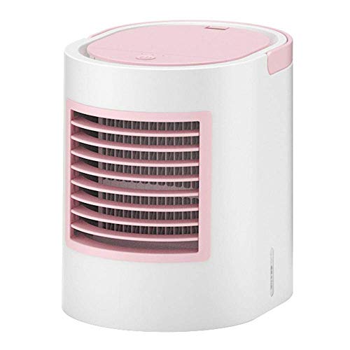 Super Quiet Air Conditioner Fan, 4 in 1 Small Personal USB Air Cooler Mini Air Purifier Humidifier Air Cooler Desk Fan Cooling with Portable Handle Cooler