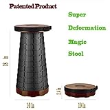 Otinlai Folding Stool Camping Stool Portable Stool Adjustable Telescopic Stool Height 2.4-18 in, Suitable for Travel, Fishing, Camping, Barbecue Dinners, Outdoor Activities