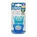 Dr. Brown's PreVent Orthodontic Baby Pacifier, Suction Free Air Channel, Contoured Butterfly Shield is Gentle on Face, Made in USA, Stage 2, 6-18m, 2-Pack, Glow in the Dark - Blue