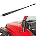 Jeep Wrangler Antenna - Unlimited 2007-2019 JK JKU JL JLU 13.8 Inch Shorty Jeep Antenna CB Mount Kit Flexible Rubber Radio Antenna Replacement