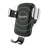 Squish Wireless Car Charger Phone Mount Universal Air Vent holder for iPhone X and for Samsung (Silver)
