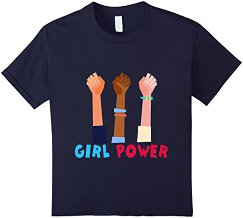 unisex-child Girl Power Great Feminist T-Shirt 8 Navy