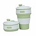 AvaLeisure Collapsible Coffee Mug – a Foldable 12oz Drinking Cup with Lid for Water, Coffee, Tea, Soft Drinks, Ideal for Camping, Travel, Hiking, Picnic, Lunch (Matcha Green)