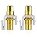 TNP RCA Keystone Jack Insert Connector Socket Modular Adapter Snap in Female 2RCA Port Gold Plated Inline Coupler for Wall Plate Outlet Panel Mount, 2 Channel Audio Red + White (1 Pack)
