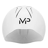MP Michael Phelps x-O Swim Cap, x-O, Wht/Blk, LG, MP, 2018,WHITE/BLACK