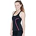 Delfin Spa Women's Heat Maximizing Neoprene Anti Cellulite Full Coverage Racer-Back Exercise Tank, Pink/Black, Small
