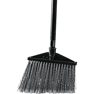 Rubbermaid Commercial Smooth-Surface Jumbo Sweep Angle Broom, Metal Handle, Black (FG638906BLA)