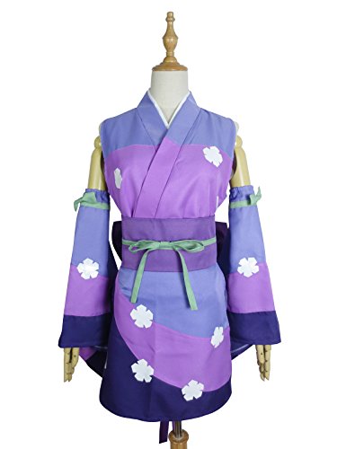 Fairy Tail Erza Scarlet purple kimono Cosplay Costume