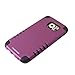 S6 case, Pasonomi® 3-piece 3 in 1 Combo Hybrid Defender High Impact Body Armor Hard Pc & Silicone Case Protective Cover for Samsung Galaxy S6 (Purple)