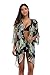 Floating Time Women's Floral Chiffon Kimono Cardigan Summer Beachwear Swimsuit Cover up (Navy#4)