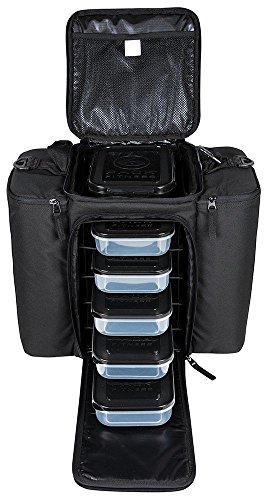 6 Pack Fitness Insulated Meal Prep Bag, Innovator 500 Stealth Black w/Bonus Zogosportz Cyclone Shaker - Thumbnail 7