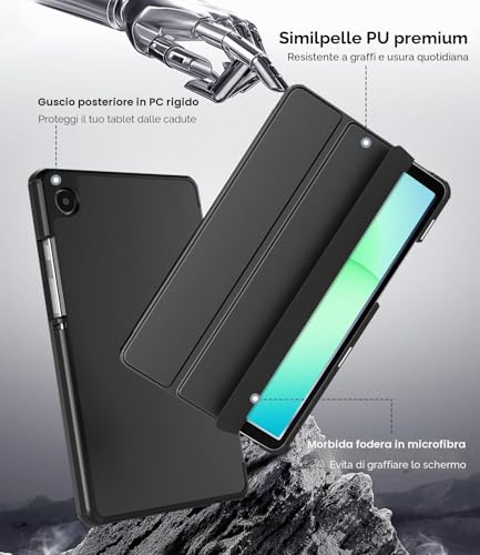 TiMOVO Cover for Samsung Galaxy Tab A11/A9 8.7 Inches, Black | Lightweight and slim, hard case, compatible with SM-X130/X133/X135/X110/X115/X117