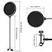 Pop Filter - Studio Double Round Shape Microphone Screen Pop Filter Double Layer Sound Shield Guard Windscreen