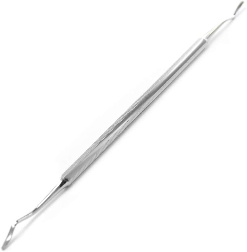 Ketama® Stainless Steel Double Sided Nail Lifter – Double Ended – Excavator – Lift High Nail Corners – Can be Sterilised – Cosmetic Tool for Manicure and Pedicure – Double Sided – Nail Care Tool for Cleaning Nail Fold