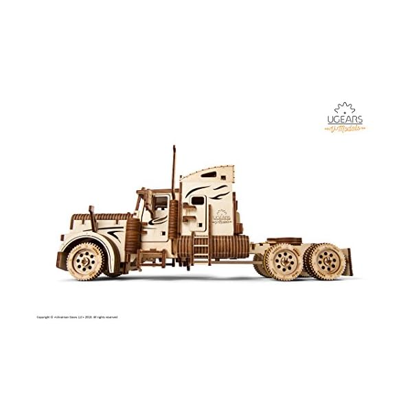 UGEARS Truck Modellbausatz - Schwerer LKW - DIY Holz Modell - Einzigartige Geschenkidee - VM-03 Lastkraftwagen mit… – Bild 6