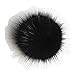 ERaBLe(TM) Detachable Removable Shoe Clips for Women Shoes Decoration with Fur Pom Pom 1 Pair (Black)