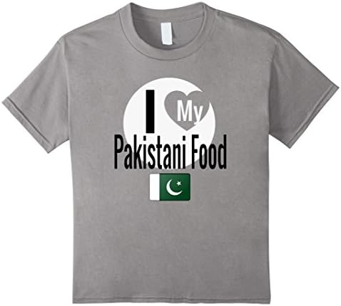 Kids I Love My Pakistani Food Funny Pakistan Flag Gift T-Shirt 6 Slate
