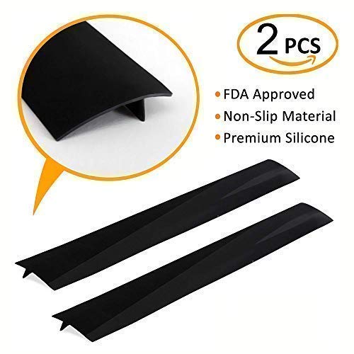 4 Pcs Gas Stove Burner Covers + 2 Pcs Silicone Kitchen Stove Counter Gap Cover - Heat Resistant Gas Range Protectors Reusable Dishwasher Safe, Easy to Clean and Cut - Thumbnail 2