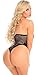 Women's Sexy One Piece Bold Halter Seamless Bodysuit Lingerie (One Size, Black)