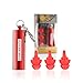 EarPeace Reusable Safety Ear Plugs – High Fidelity Hearing Protection for DIY, Construction, Work, Loud Environments and Airplane Noise Reduction (Standard, Red Case)