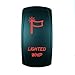 Red Laser Rocker Switch Backlit LIGHTED WHIP 12V Bright Light Powersports [SLR1081BLPFBA]