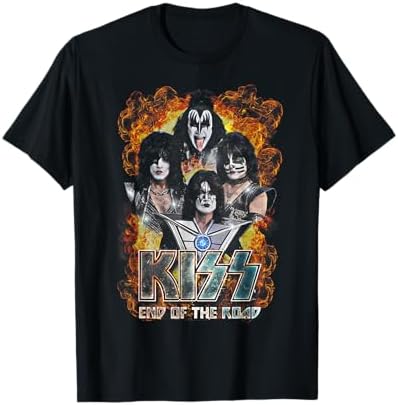 Amazon.com: KISS - End of The Road Tour Chrome T-Shirt : Clothing