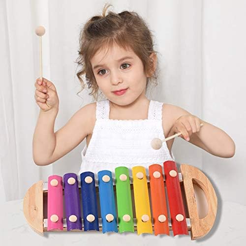 Wooden Xylophone Glockenspiel - 15-Note Musical Toy With Wooden Mallets