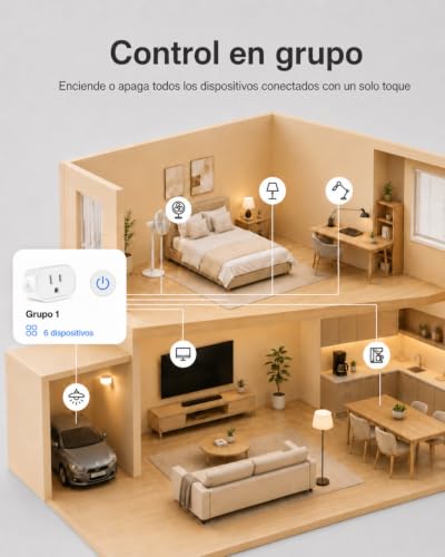 E T EASYTAO Enchufe Inteligente, Mini Contacto Alexa Wifi Smart Plug Compatible con Smartlife Amazon Alexa, Google Home, Sola 2.4G WiFi, Control Remoto via APP los Dispositivos Eléctricos, 4 PACK