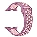 Yearscase 38MM Soft Silicone Sport Replacement Band with Ventilation Holes for Apple Watch Nike+ and Apple Watch Series 1 2, M/L Size ( Violet Dust/Plum Fog )