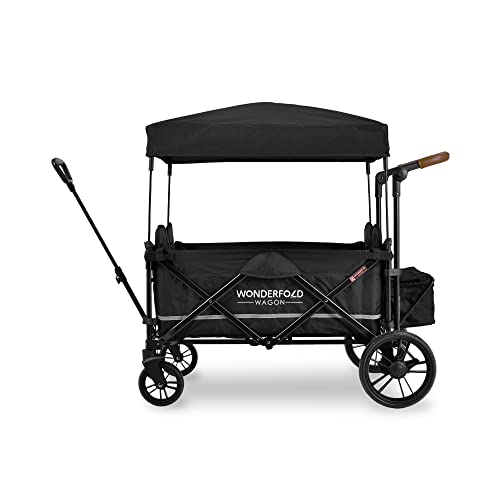 WONDERFOLD X4 Push & Pull Quad Stroller Wagon (4 Seater) Featuring
