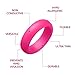 Egnaro Thin and Stackable Silicone Wedding Bands Women - 2.5mm Width - 1.8mm Thick