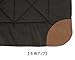 AZUMAYA KK-109 Kotatsu Futon Square Shape, Dark Brown Polyester Fabric Material and Synthetic Leather Corner Finish, W75.0 x D75.0 Inches, Home and Living