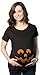 Maternity Cartoon Eyes Pumpkin Face T Shirt Halloween Fall October Pregnancy Tee