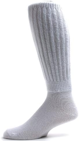 Extra Long Extra Heavy Slouch Socks - 12 Pairs - White