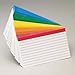 Color Coded Bar Ruled Index Cards 3 x 5 Assorted Colors 100/Pack