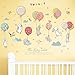 Colourful Children's Cartoon Fantasy Hot Air Balloon Cute Rabbit Wall Decals Stickers Kids Colorful Cartoon Removable Wall Stickers for Kids Nursery Bedroom Living Room